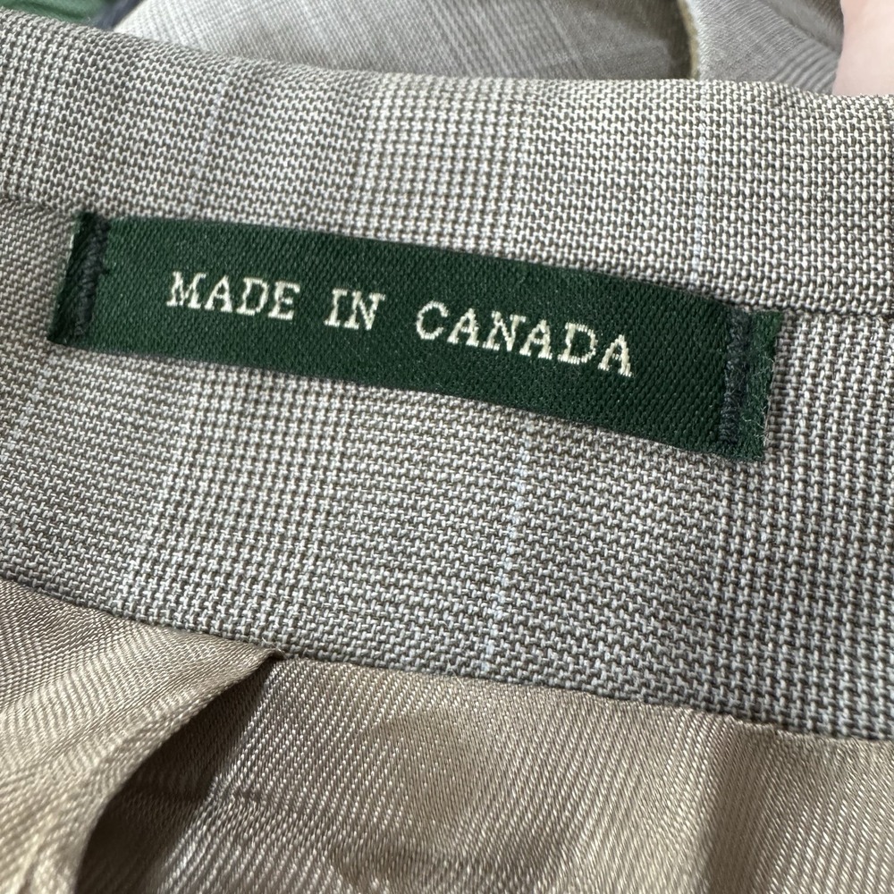 Ralph Lauren 100% Wool Blazer Mens 46R Made In Canada Grey Single Breasted Lined - Picture 6 of 12